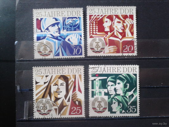ГДР 1974 25 лет ГДР, герб Полная серия Михель-2,5 евро гаш