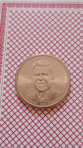 США 1 доллар 2016 P 40 президент Рейган