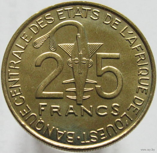 1к Западная Африка 25 франков 2009 ТОРГ уместен  В ХОЛДЕРЕ распродажа коллекции
