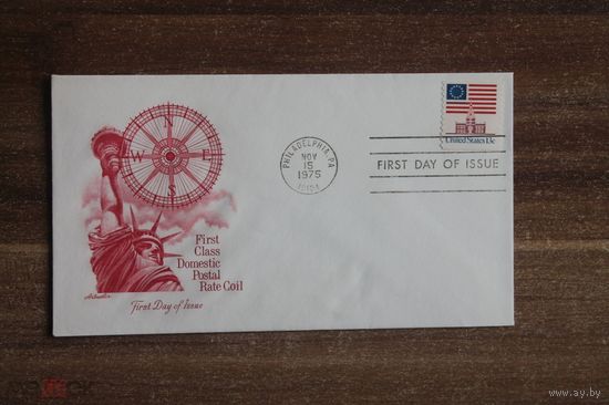США. 1975. Конверт Первого Дня. Статуя свободы