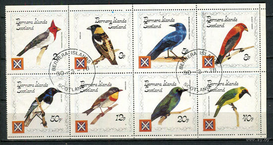 Остров Бернера (Шотландия) - 1978 - Птицы - сцепка (непочтовые марки) - полная серия - 8 марок. Гашеные.  (Лот 41HS)-TG3P10