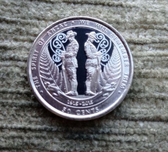 Werty71 Новая Зеландия 50 центов 2015  Дух АНЗАК