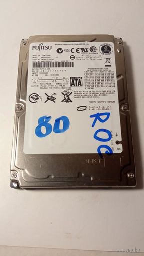 Жёсткий диск винчестер HDD SATA 2,5" 80 гб