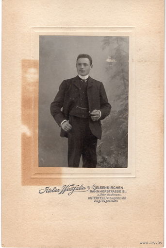 Кабинет-портрет. Германия, кон.19-нач.20 в. На картоне. 165 х 110 мм