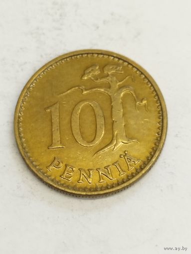 Финляндия 10 пенни 1963