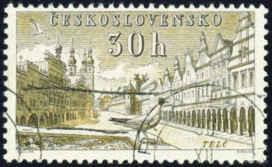 Города Чехословакии 1954 год 1 марка