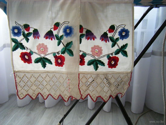 Старинный Рушник. Вышивка Гладью. Абрус. 2м.45см. х 30см.