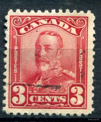 Британские колонии - Канада - 1930/31г. - король Георг V, 3 с - 1 марка - гашёная [Mi 144]. #3-WB-88-A-1