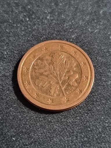 Германия 2 евроцента 2007 F