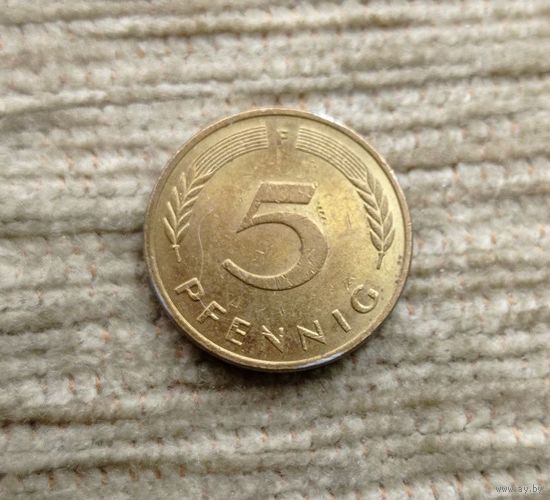 Werty71 Германия ФРГ 5 пфеннигов 1990 F