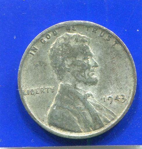 США 1 цент 1943 , Стальной цент