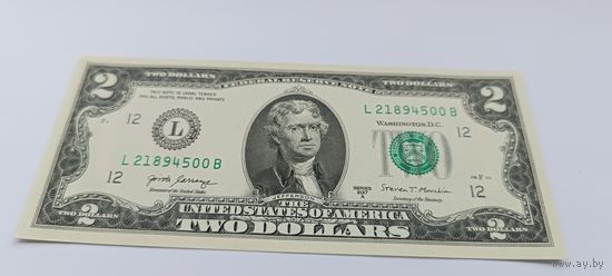 2 доллара США 2017 года,  L 21894500 B из пачки пресс