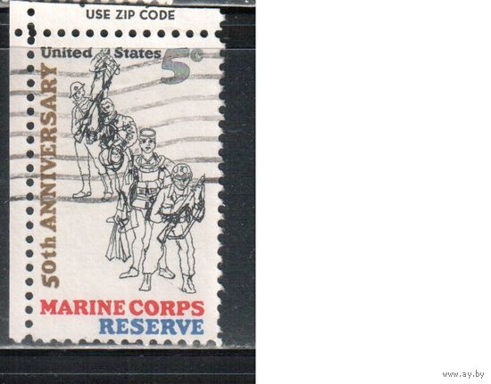 США-1966, (Мих. 906 ) , гаш. , Военно-морские силы (одиночка),
