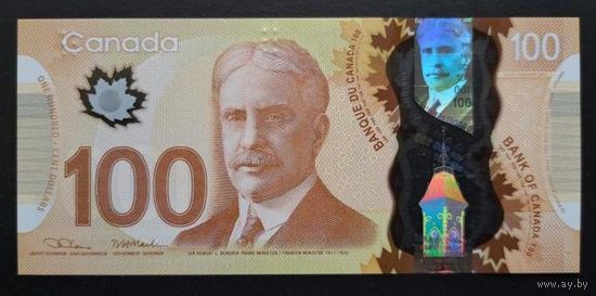 Канада 100 долларов 2011 года. Подписи Lane & Macklem. Тип Р-110d. Состояние UNC!