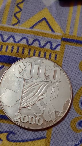 Либерия 5 долларов 2000 флаг Евросоюза