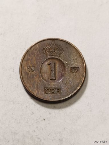 Швеция 1 оре 1957