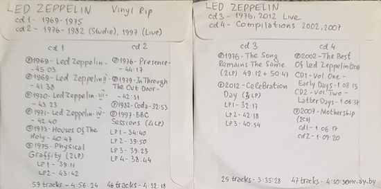CD MP3 LED ZEPPELIN - 4 CD - Vinyl Rip (оцифровки с винила)
