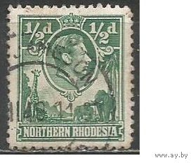 Северная Родезия. Король Георг VI. 1938г. Mi#25.