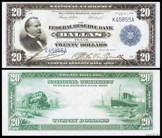 [КОПИЯ] США 20 долларов 1915 г. водяной знак