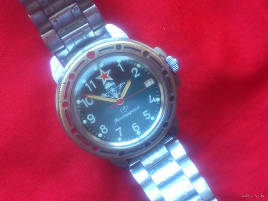 Часы КОМАНДИРСКИЕ 2414 ДЕСАНТ с БРАСЛЕТОМ