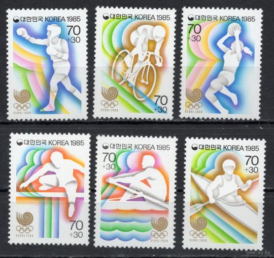 Южная Корея 1985.Спорт. Олимпиада Сеул 1988 6 марок