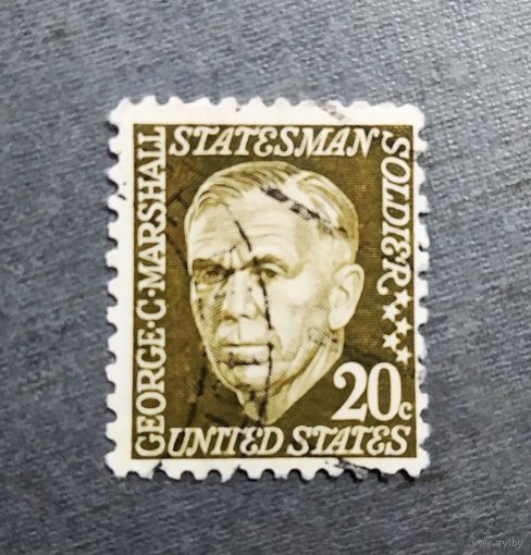 Марка США 1967 год Джордж К.Маршалл