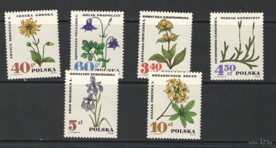 Марки Польши. Охраняемые растения. 1967г.