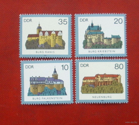 ГДР. Замки. ( 4 марки ) 1984 года. 7-8.