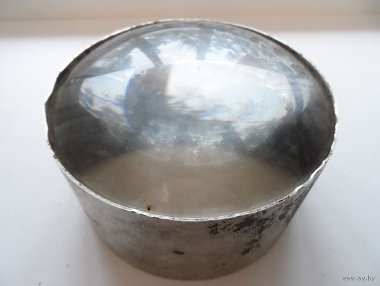 Линза, стекло, СССР, д.112мм, ф.20мм.