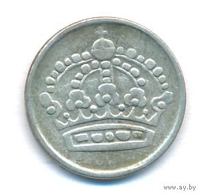 Швеция 10 эре 1953 года Ag _состояние VF