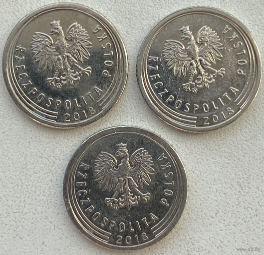 Польша 10 грошей 2018 г. Цена за 1 шт.