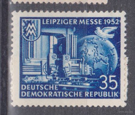 Лейпцигская ярмарка ГДР 1952 год  лот 17 ЧИСТАЯ менее 15 % от каталога по курсу 3 р
