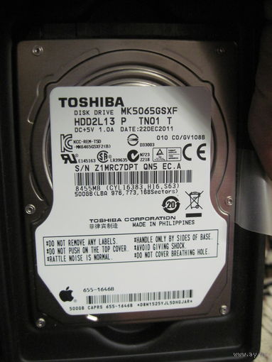 Жесткий диск Toshiba.