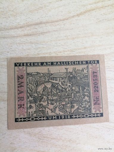 Нотгельды 2 марки 1918 с рубля