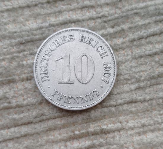 Werty71 Германия 10 пфеннигов 1907 E