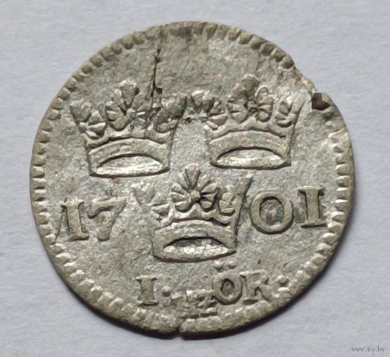 Швеция. 1 эре 1701 года.
