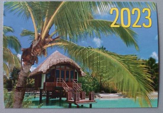 Лето. Пальмы. Пляж. Календарик, 2023