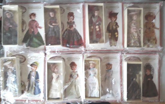 Куклы ДАМЫ ЭПОХИ, с журналами (8 шт.). Торг.