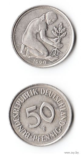 50 пфеннигов Германия 1990 года(F)