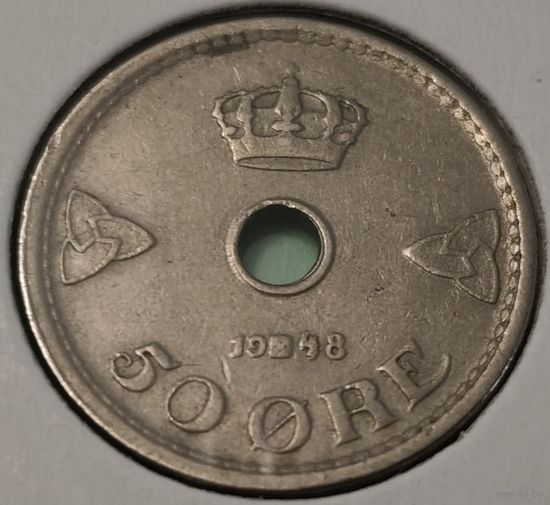 Норвегия 50 эре, 1948