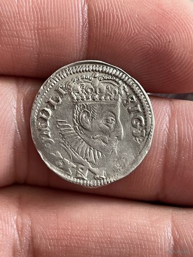 3 гроша 1596 R3 редкая позиция! Познань