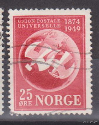 75-летие Всемирного почтового союзаптицы фауна  Норвегия 1949 год лот 6 менее 30 % от каталога по курсу 3р