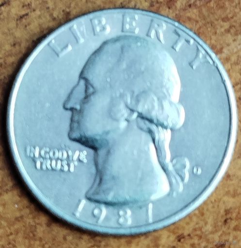 США 25 центов 1987 D