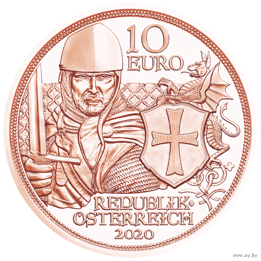 Австрия 10 евро 2020 Храбрость 3-я монета UNC
