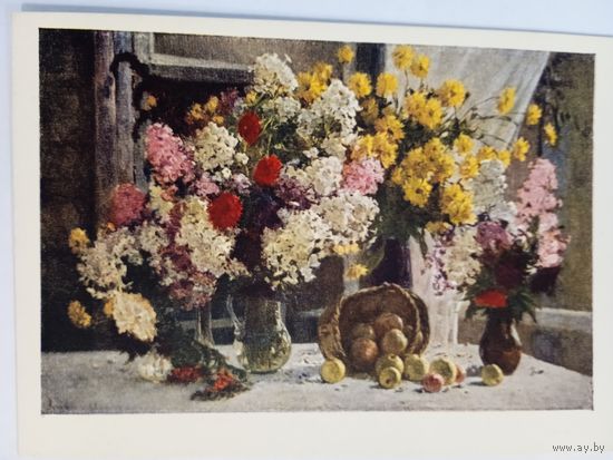 1953. Савельев. Цветы