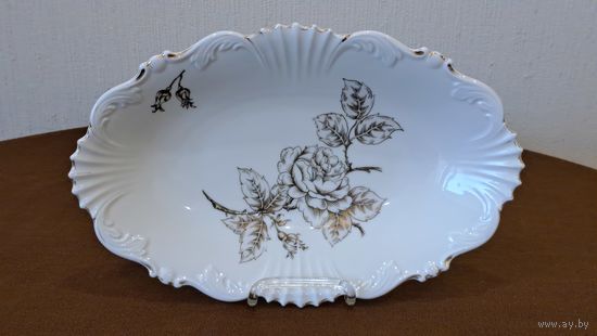 Конфетница / блюдо фарфор золочение ручная роспись K Kurmark Porzellan Германия