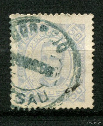 Португальские колонии - Гвинея - 1894 - Король Карлуш I 50R - (есть тонкое место) - [Mi.31] - 1 марка. Гашеная.  (Лот 98BC)