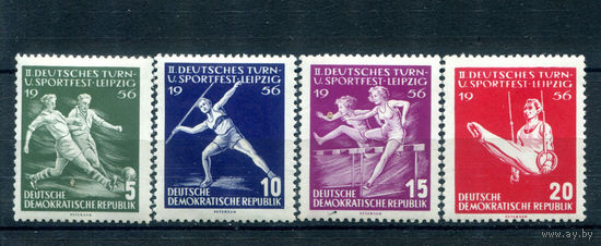 ГДР - 1956г. - Спорт - 4 марки - полная серия, MNH [Mi 530-533]. #1-GG-18-A-1