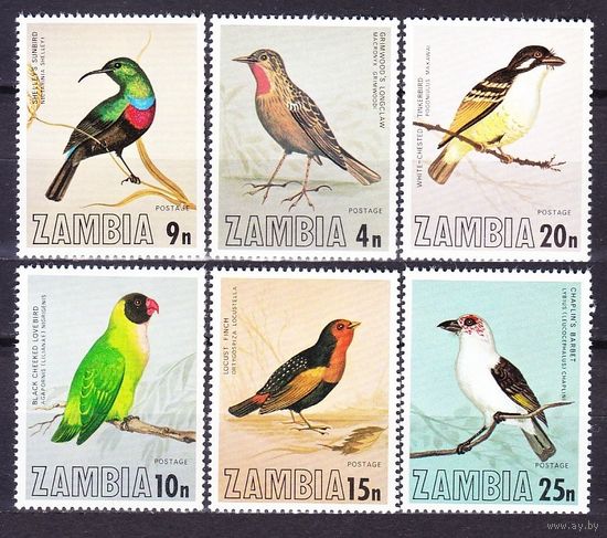 1977 Замбия 180-185 Птицы 10,00 евро