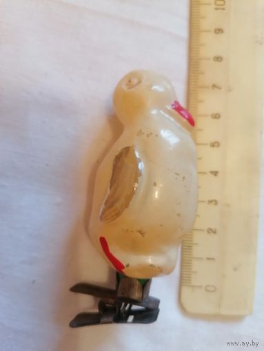 Ёлочная игрушка ПИНГВИН СССР на прищепке 0059